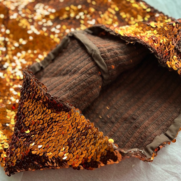 EUC VTG 80s halter sequin minidress handmade stretch small medium cocktail disco - Picture 11 of 15